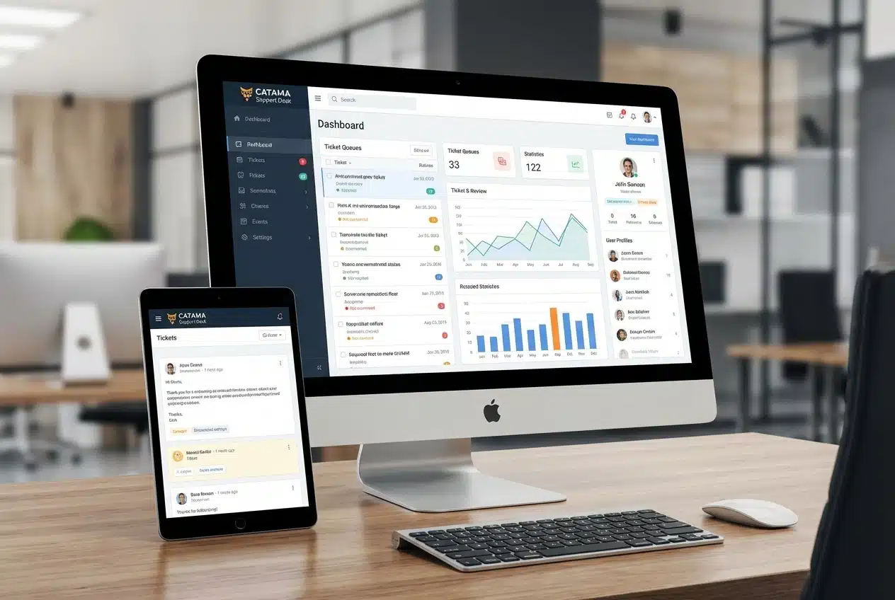 CATAMA Support Desk Invoicing software and workshop planner for car workshops and car dealerships